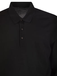 KITON Kiton Men Long-Sleeved Wool Polo Shirt