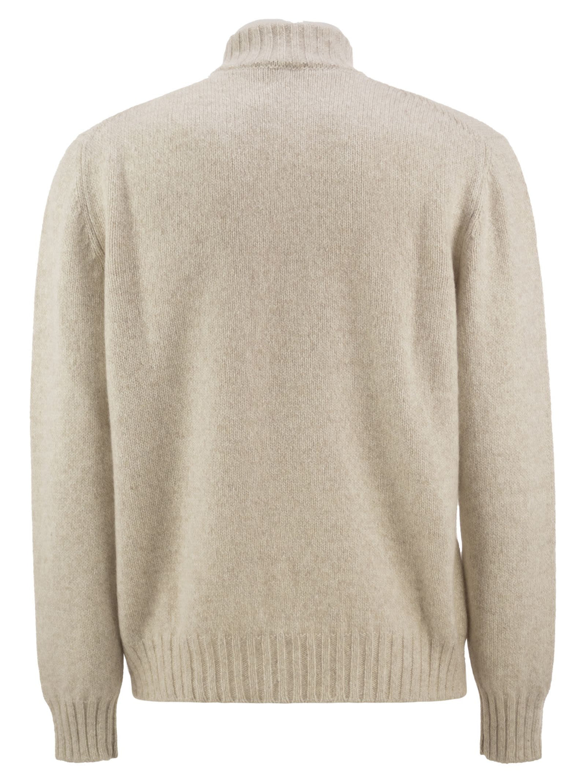 Kiton Men Pure Cashmere Half-Zip High-Neck Jumper