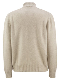 Kiton Men Pure Cashmere Half-Zip High-Neck Jumper