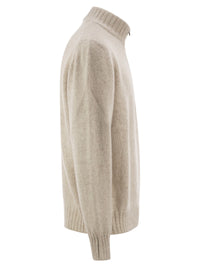 Kiton Men Pure Cashmere Half-Zip High-Neck Jumper