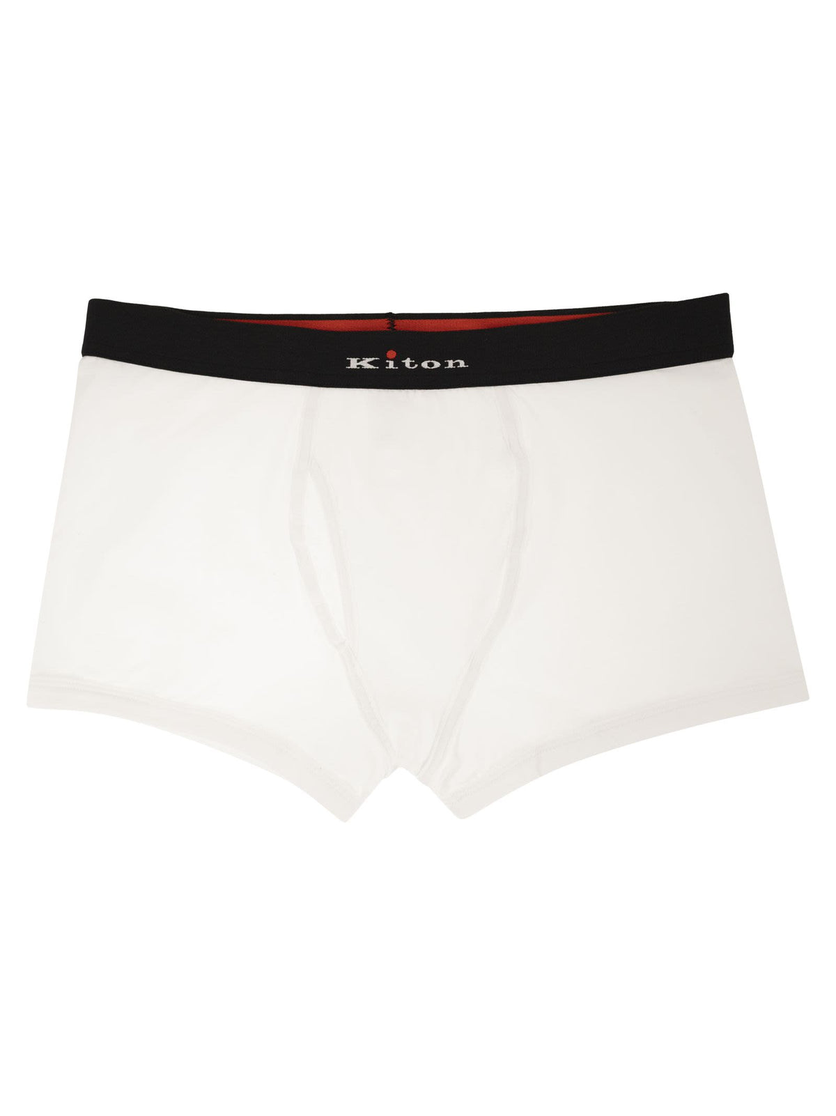 Kiton Men Stretch Cotton Boxer Briefs With Logo