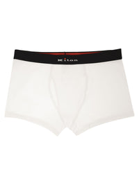 Kiton Men Stretch Cotton Boxer Briefs With Logo