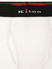 Kiton Men Stretch Cotton Boxer Briefs With Logo