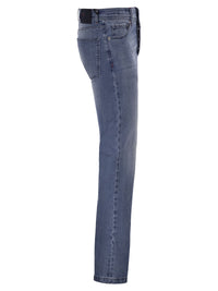 Kiton Men Five-Pocket Stretch Denim Jeans