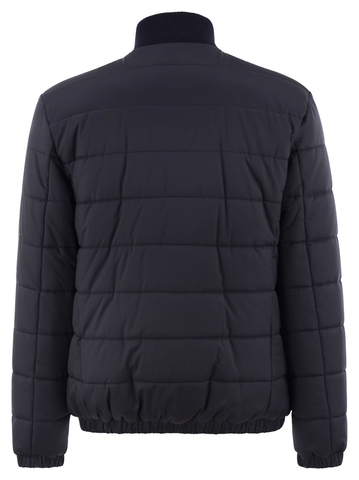Kiton Men Technical Fabric Bomber Jacket