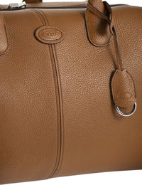 TOD'S Tod's Men Hammered Calfskin Leather Travel Bag