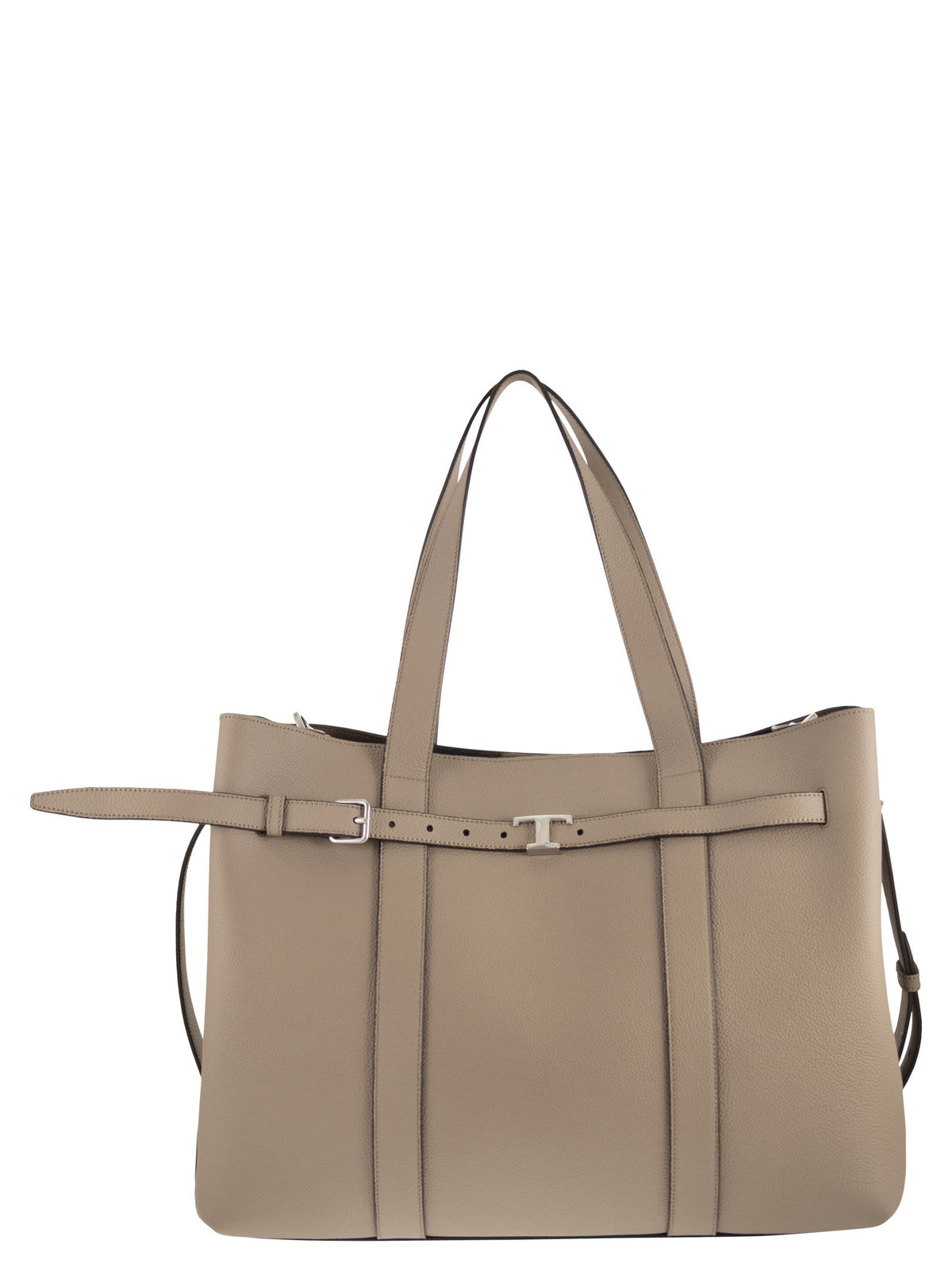 Tod's Men Tumbled Calfskin Leather Tote Bag