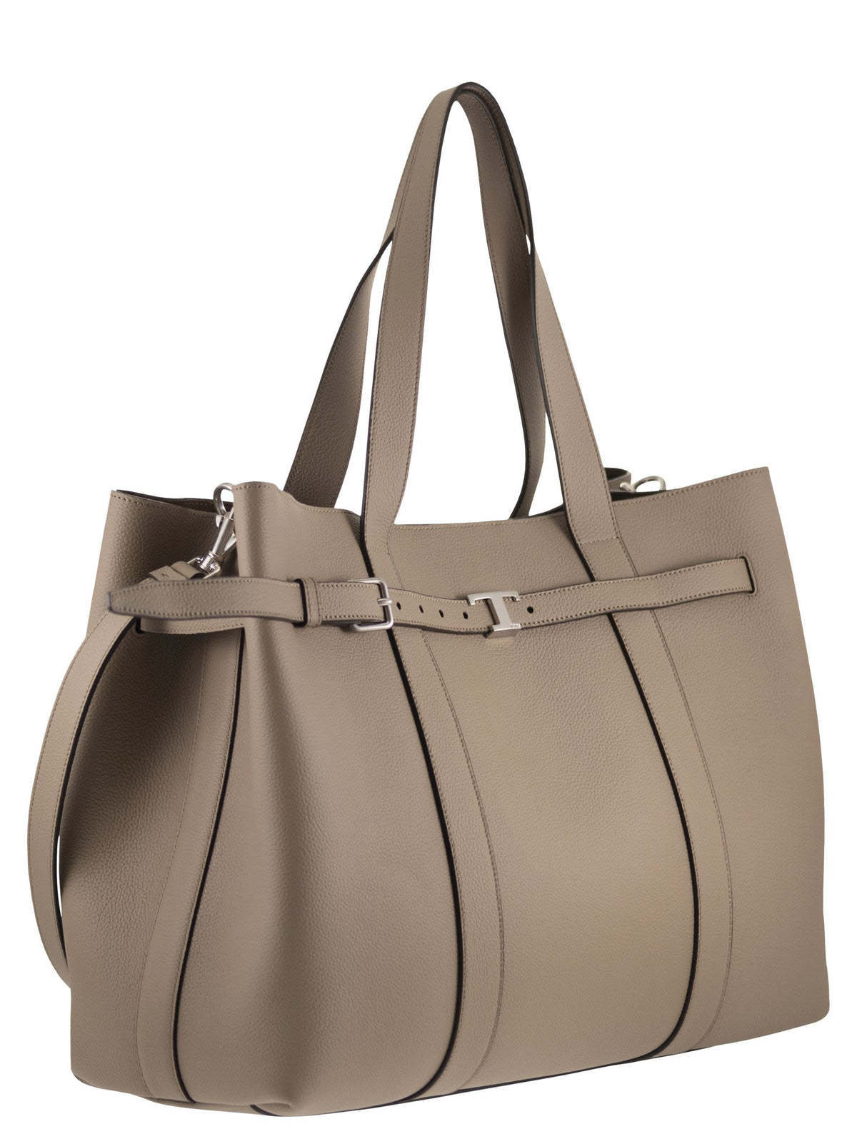 Tod's Men Tumbled Calfskin Leather Tote Bag