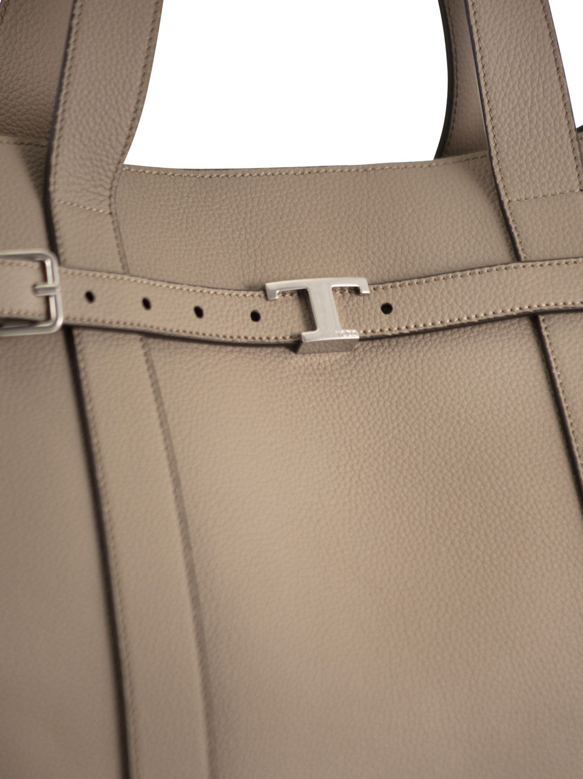 Tod's Men Tumbled Calfskin Leather Tote Bag