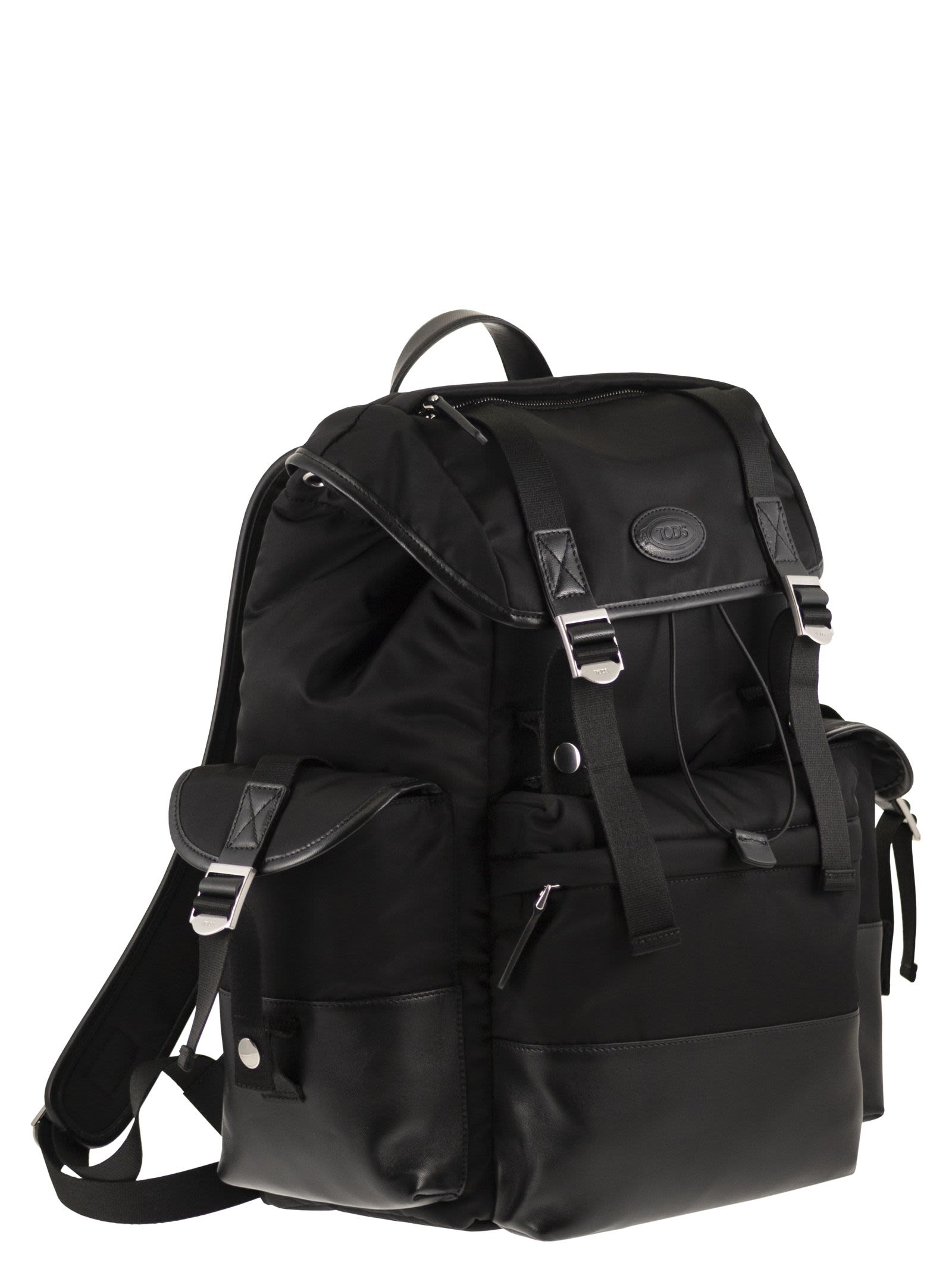 TOD'S Tod's Men Medium Fabric And Leather Backpack