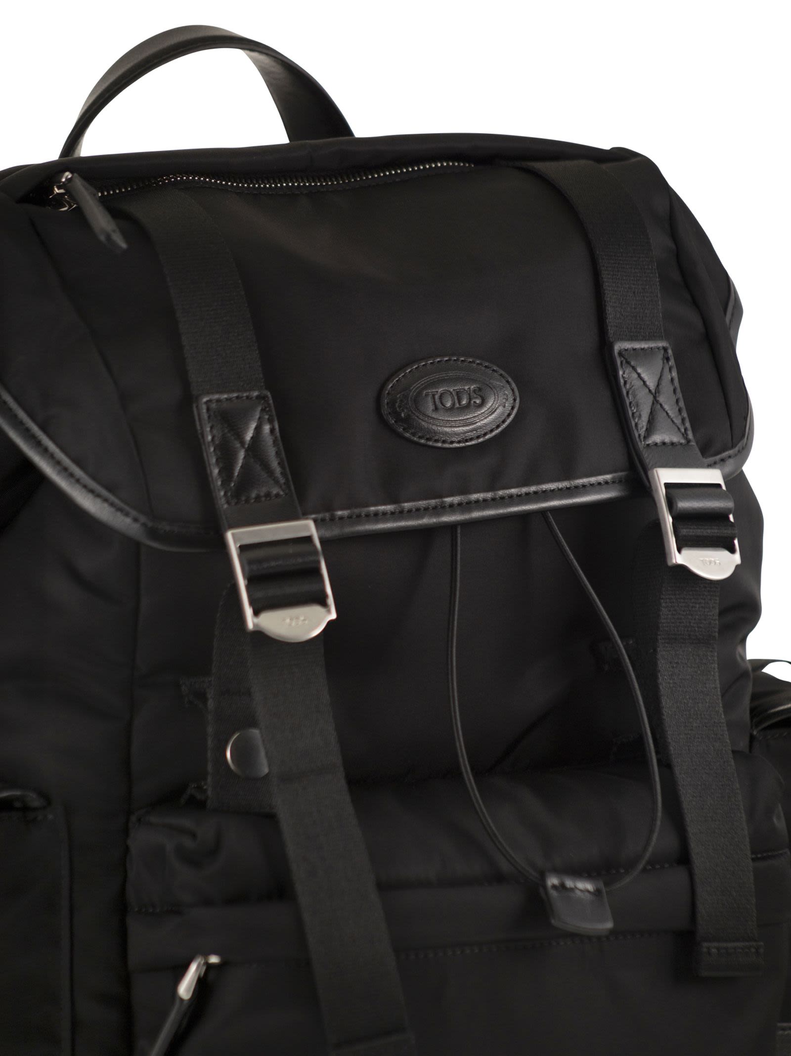TOD'S Tod's Men Medium Fabric And Leather Backpack