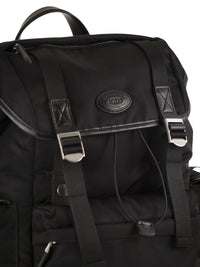 TOD'S Tod's Men Medium Fabric And Leather Backpack