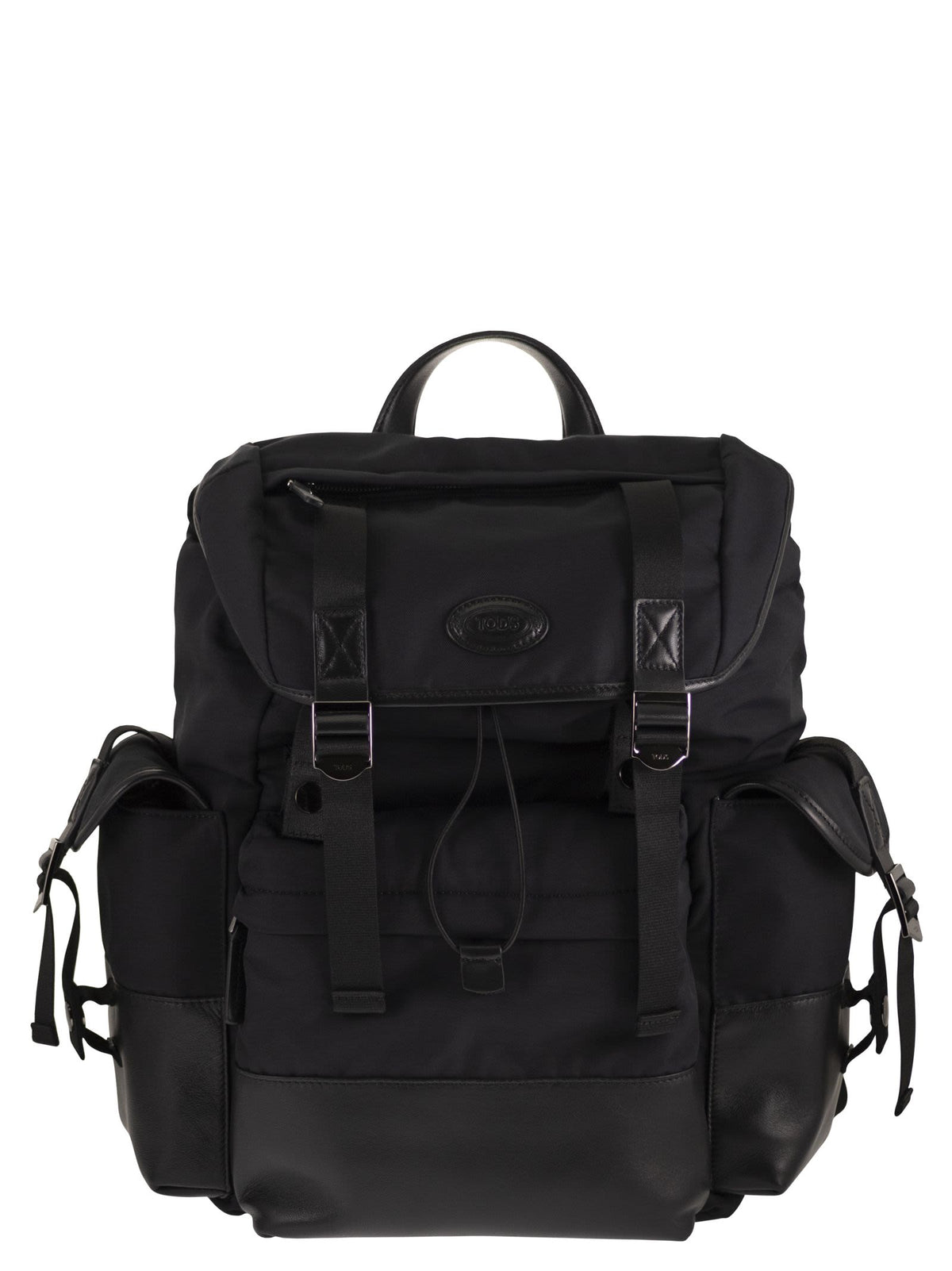 TOD'S Tod's Men Nylon And Cotton Blend Backpack With Nappa Leather Details