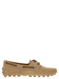 TOD'S Tod's Men Rubber Bubble Suede Boat