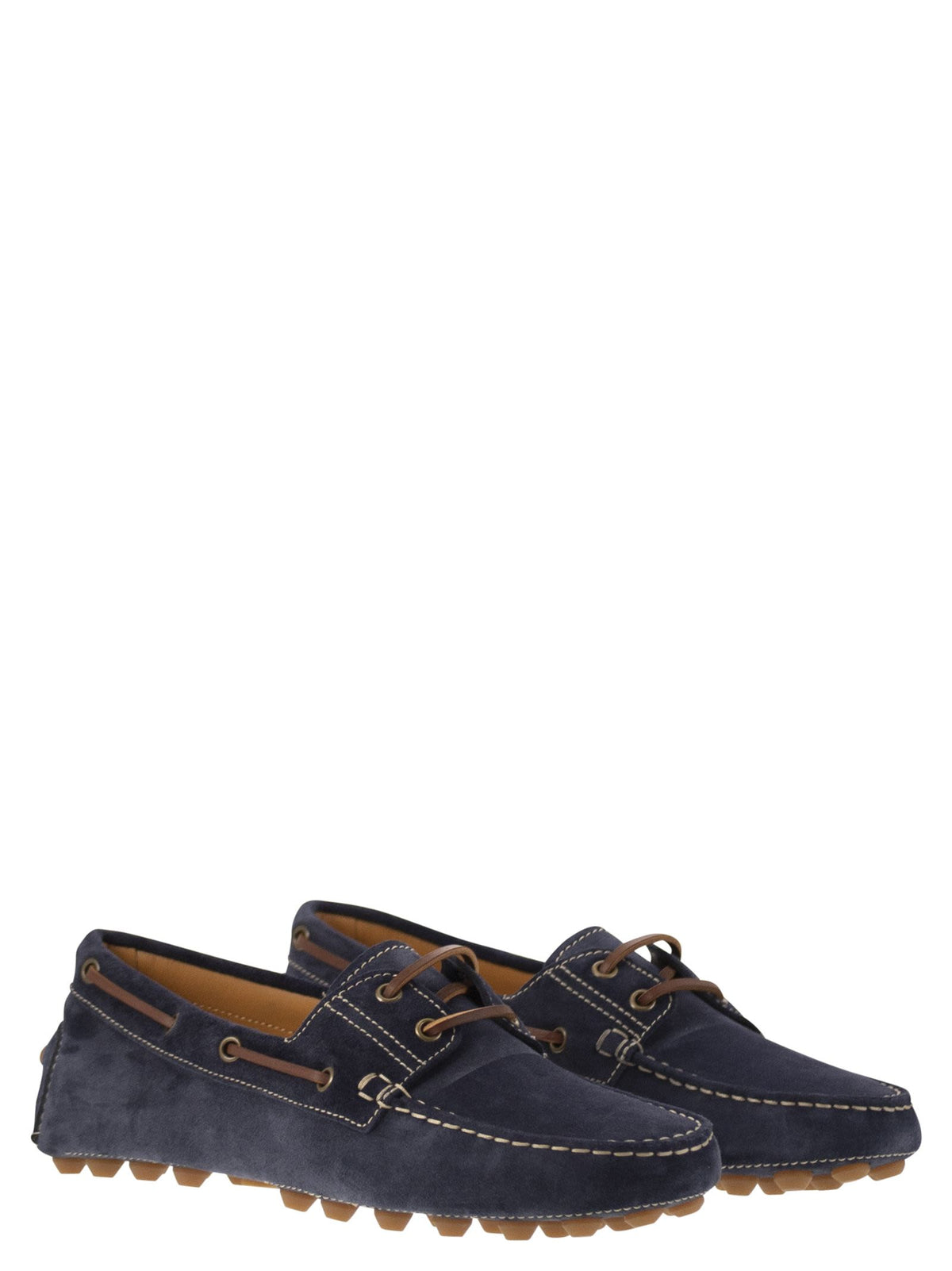 TOD'S Tod's Men Rubber Bubble Suede Boat