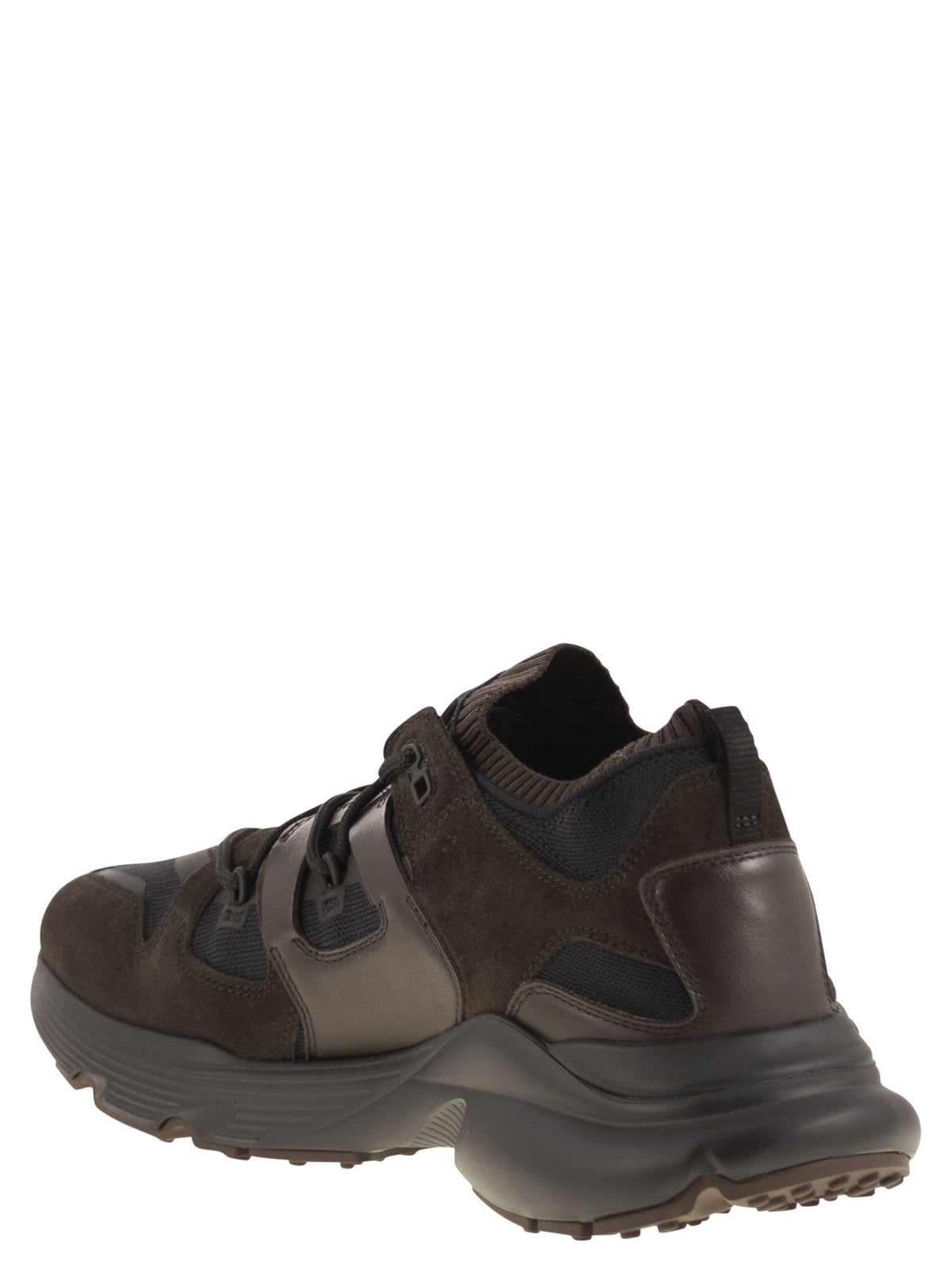 Tod's Men Leather And Technical Fabric Sneakers