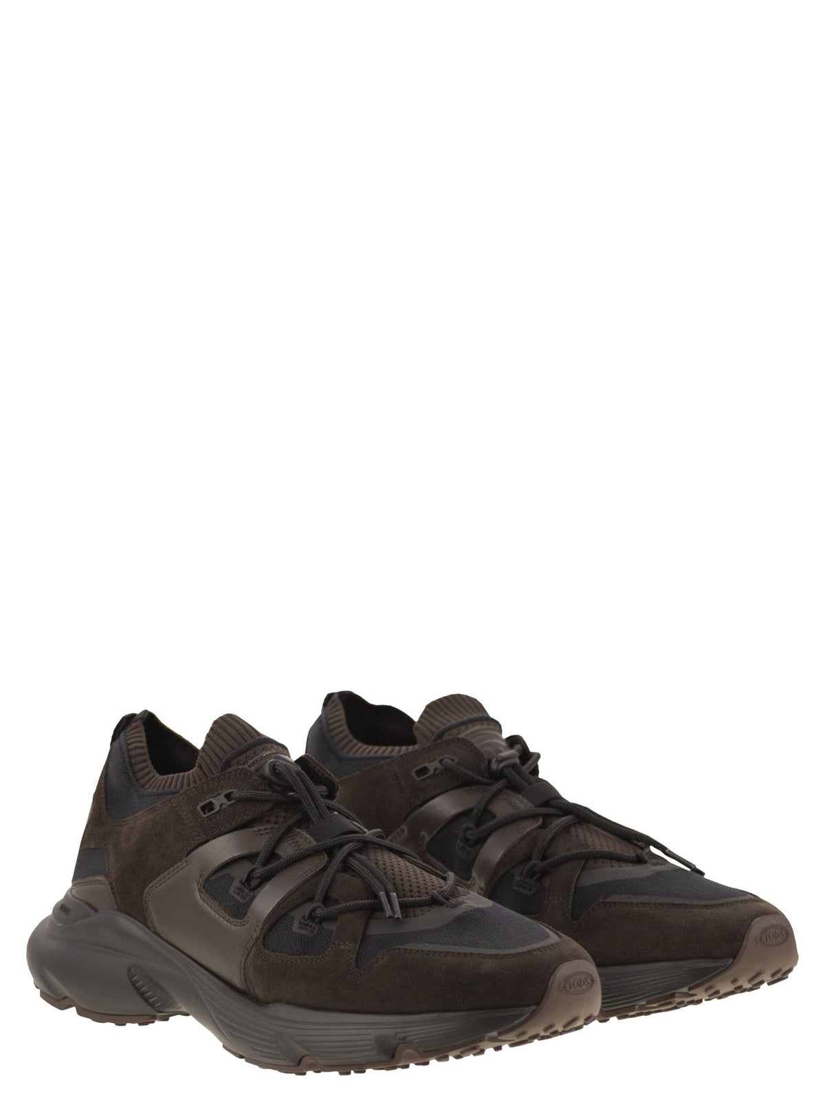 Tod's Men Leather And Technical Fabric Sneakers