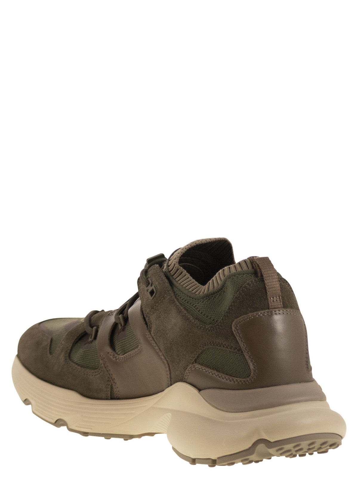 Tod's Men Leather And Technical Fabric Sneakers