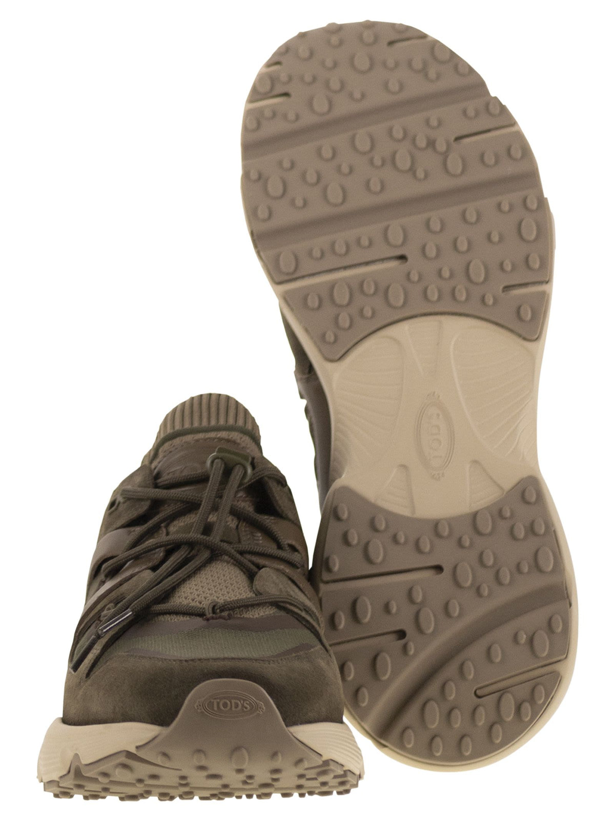 Tod's Men Leather And Technical Fabric Sneakers