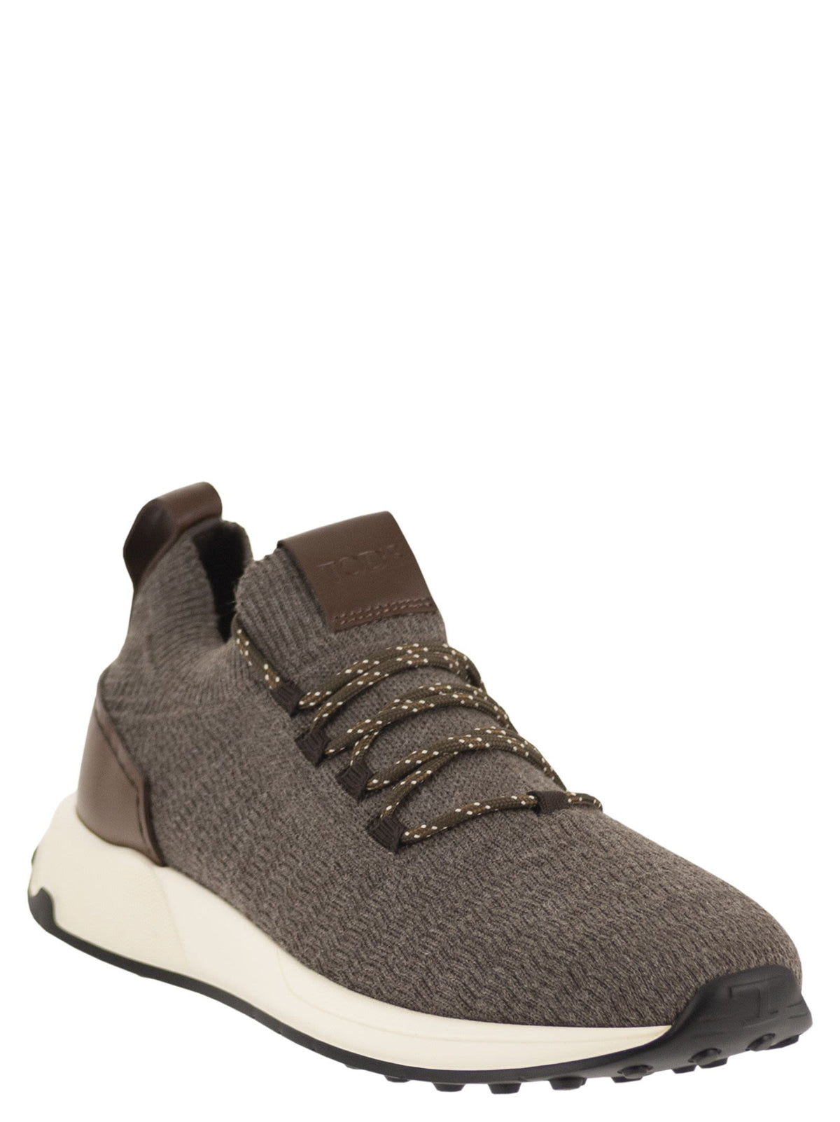 Tod's Men Technical Fabric Sneakers With Leather Inserts