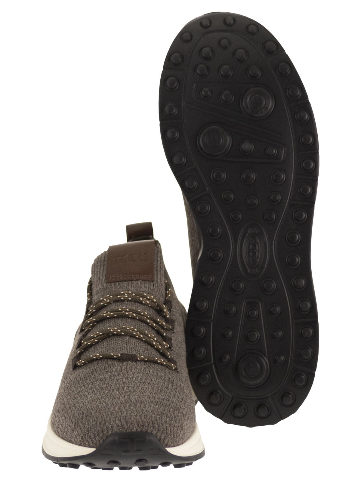 Tod's Men Technical Fabric Sneakers With Leather Inserts