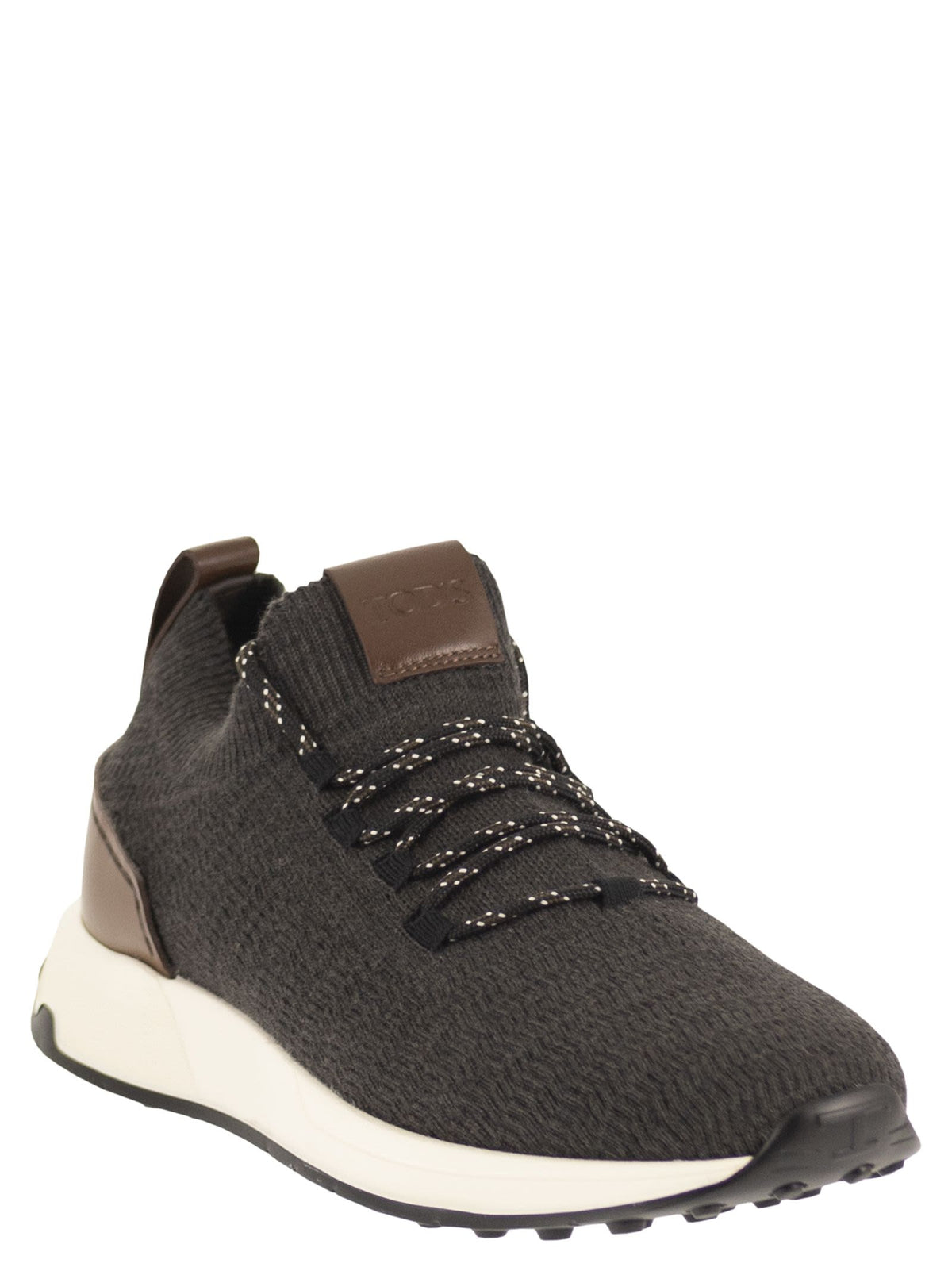 Tod's Men Technical Fabric Sneakers With Leather Inserts