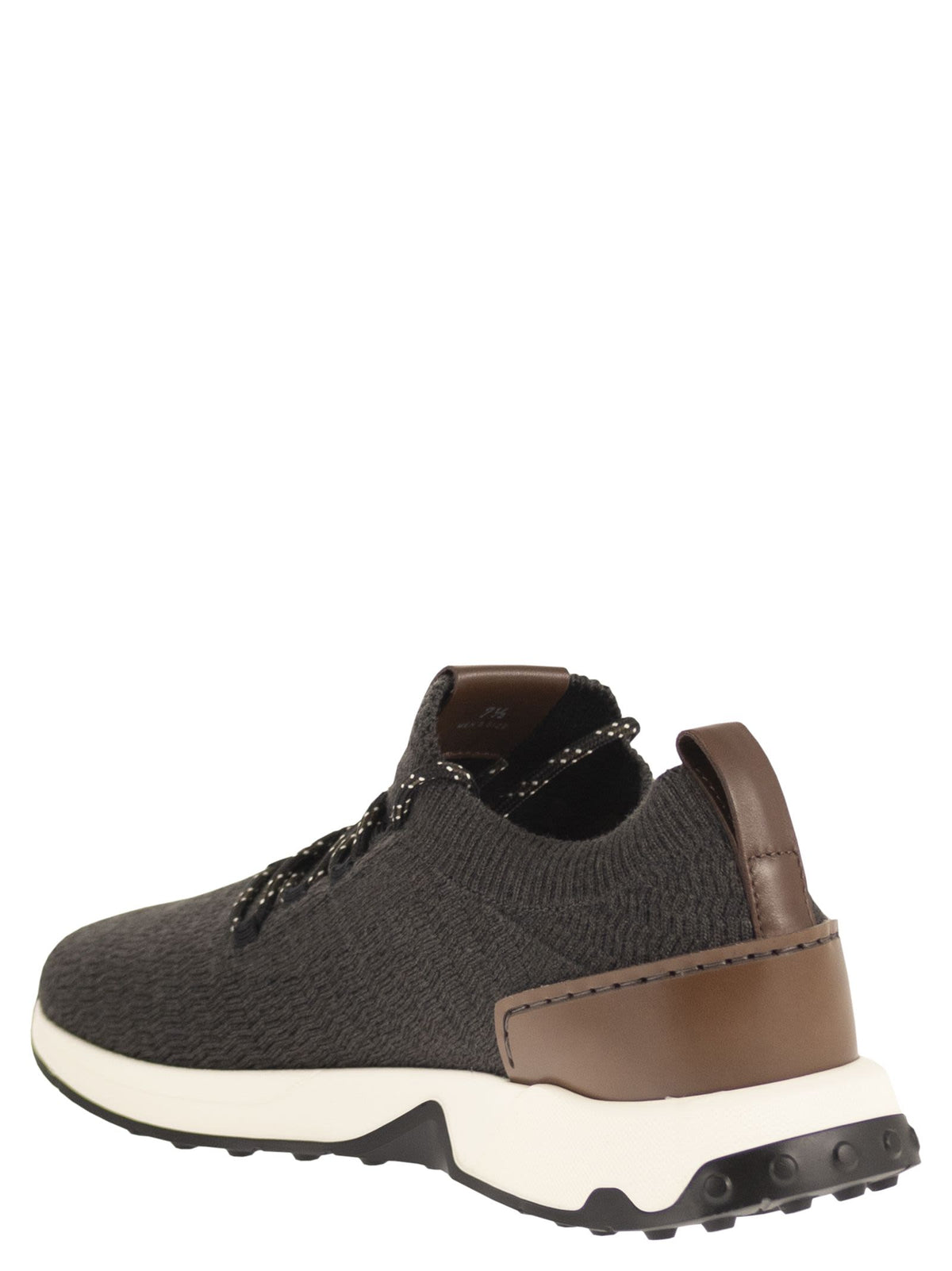 Tod's Men Technical Fabric Sneakers With Leather Inserts