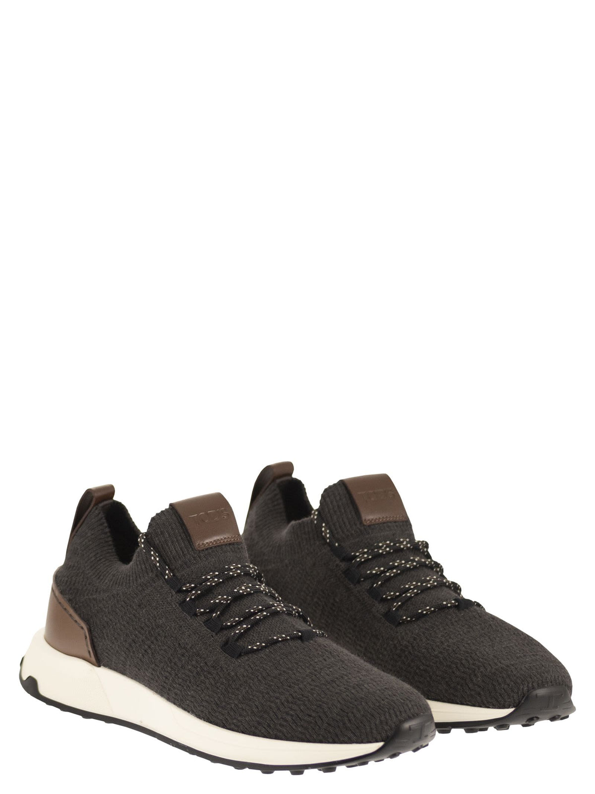 Tod's Men Technical Fabric Sneakers With Leather Inserts