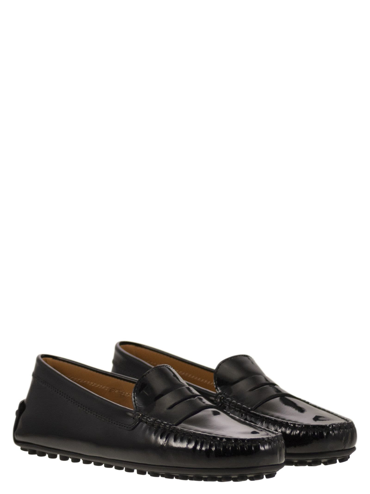 Tod's Women City Gommino Moccasin In Glossy Leather
