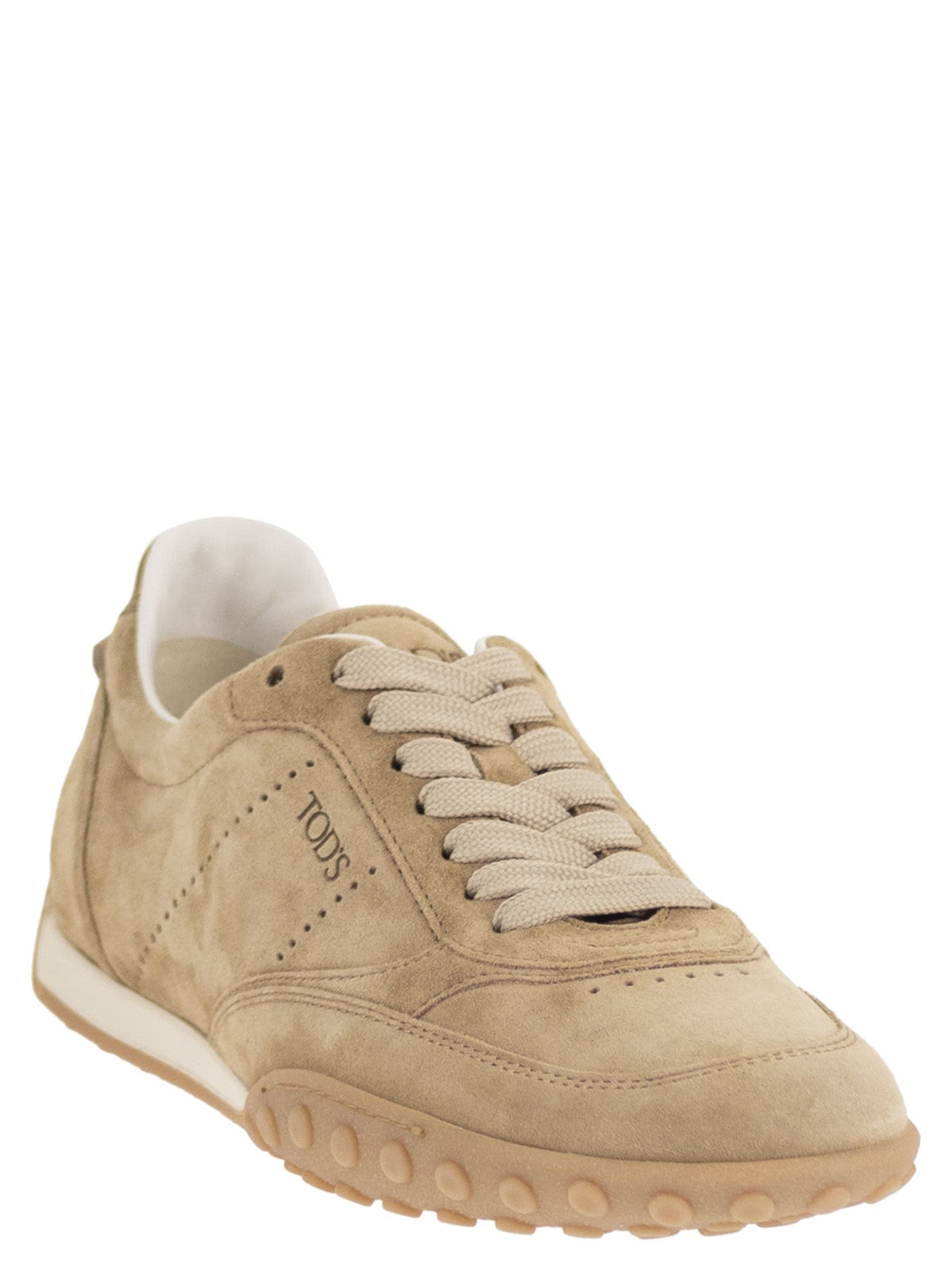 Tod's Women Calfskin Suede And Smooth Leather Sneakers