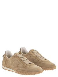 Tod's Women Calfskin Suede And Smooth Leather Sneakers