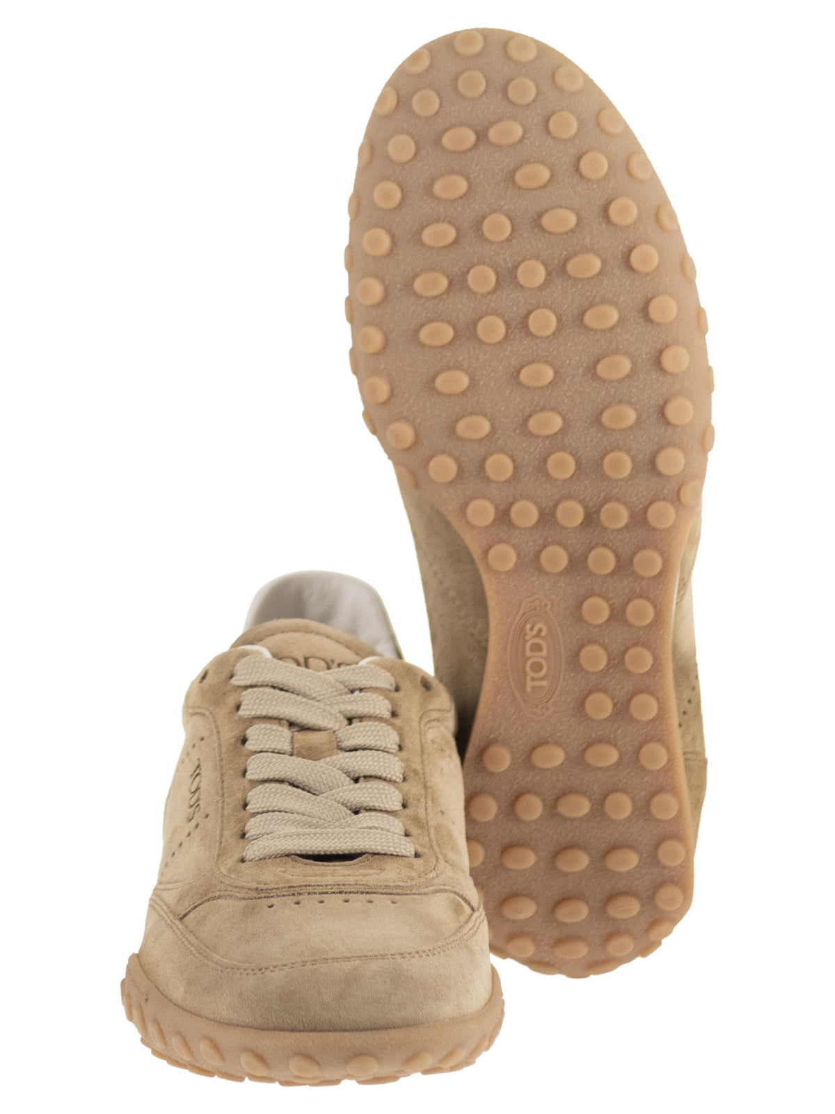Tod's Women Calfskin Suede And Smooth Leather Sneakers