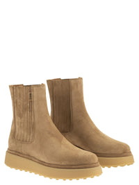 Tod's Women Suede Chelsea Boots With Tpu Sole