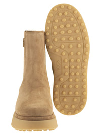 Tod's Women Suede Chelsea Boots With Tpu Sole