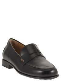 Tod's Women Calfskin Leather Loafers With Logo Detail