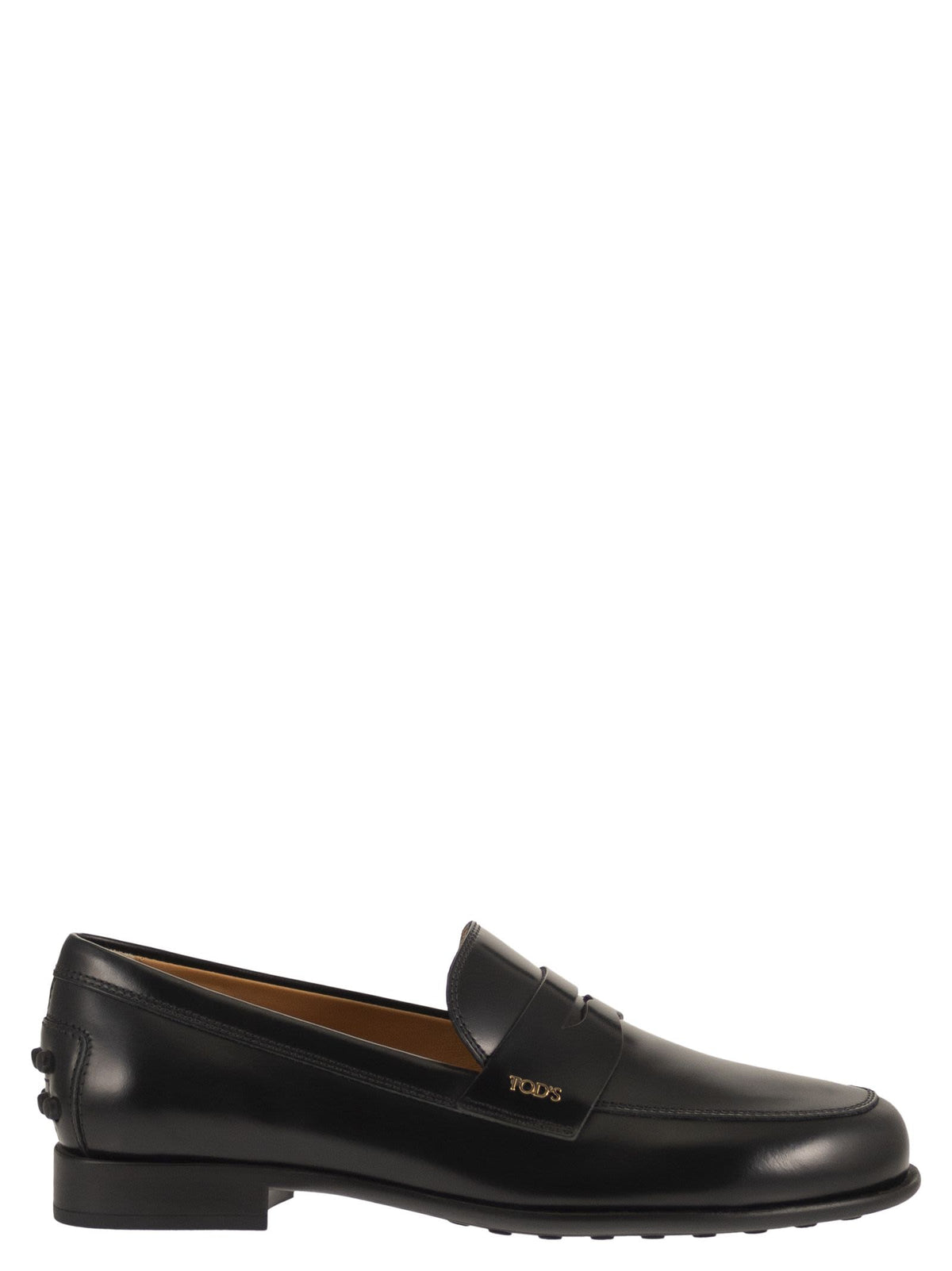 Tod's Women Calfskin Leather Loafers With Logo Detail