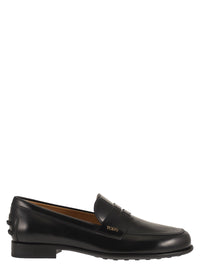 Tod's Women Calfskin Leather Loafers With Logo Detail