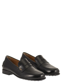 Tod's Women Calfskin Leather Loafers With Logo Detail