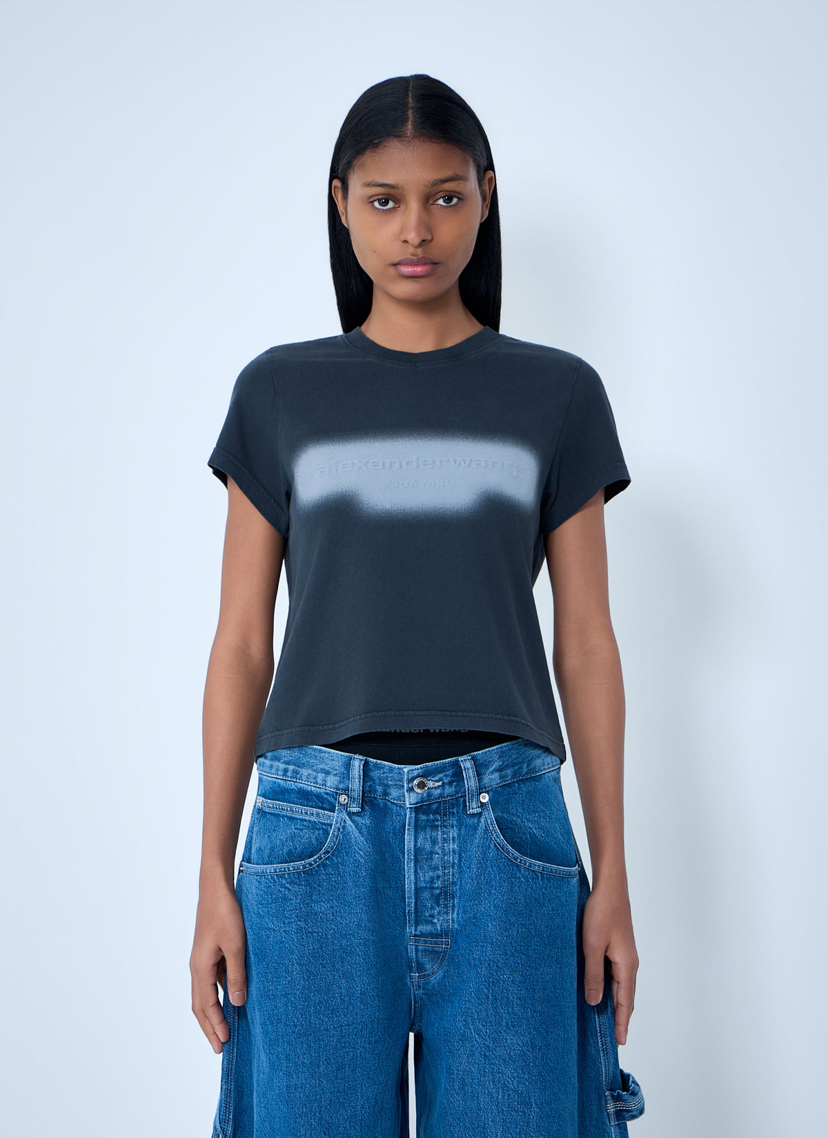 Alexander Wang Women Cotton Jersey Logo T-Shirt