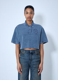 Alexander Wang Alexander Wang Women Cropped Piqué Polo T-Shirt