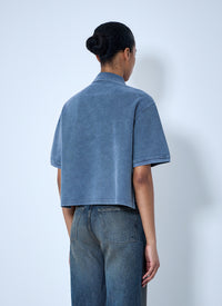 Alexander Wang Alexander Wang Women Cropped Piqué Polo T-Shirt
