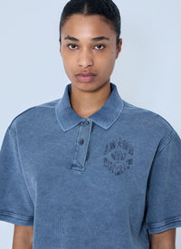 Alexander Wang Alexander Wang Women Cropped Piqué Polo T-Shirt