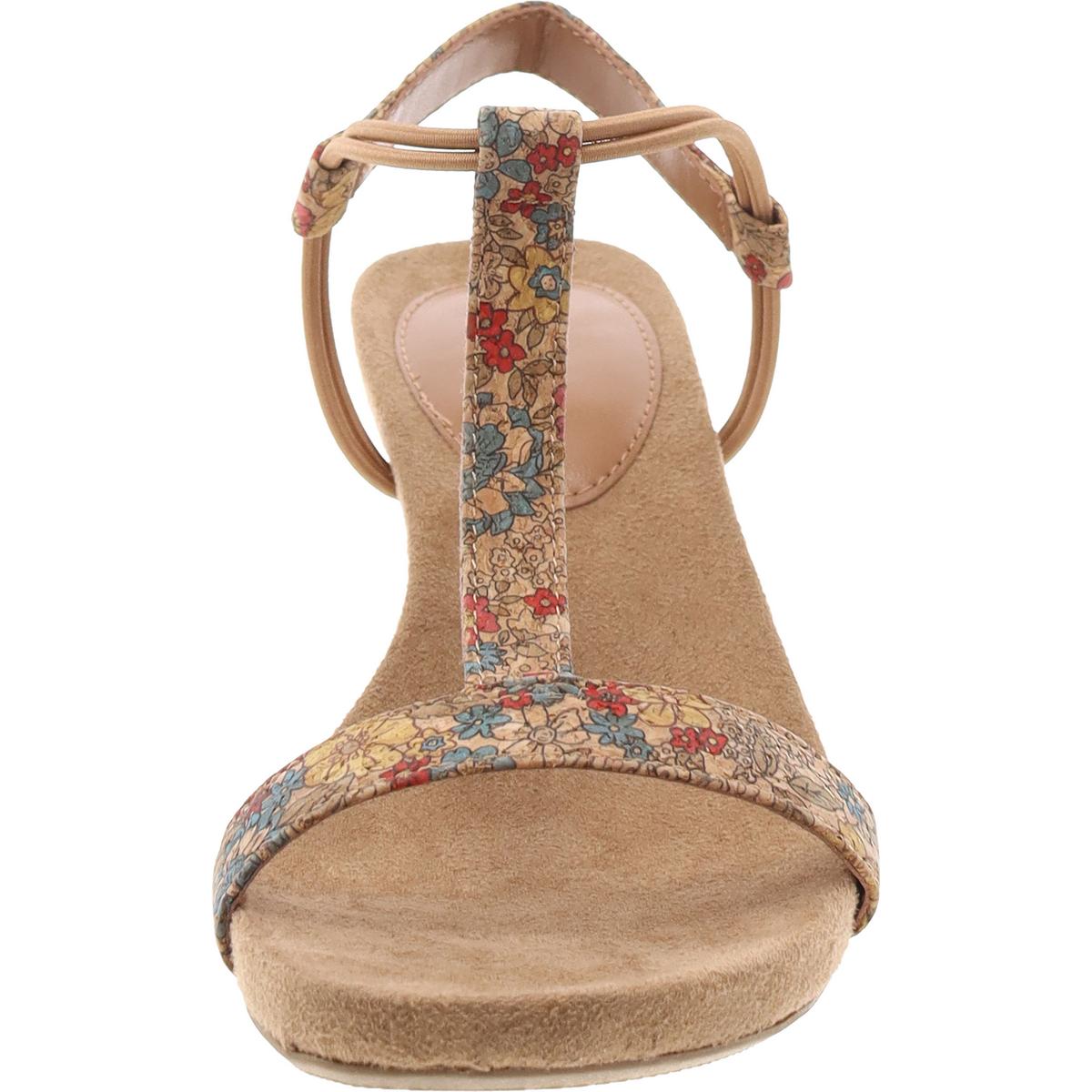 Womens Slip On Comfort Insole T-Strap Sandals