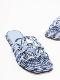 Loewe Women Paula`S Ibiza `Petal Anagram` Embroidery Slides