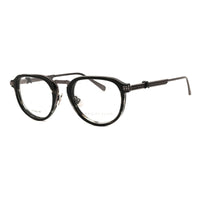 Philipp Plein Eyeglasses Oval Full Rim, Shiny Black Frame and Clear Demo Lenses Lens VPP116V0530
