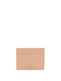 Valentino Garavani Women Vlogo Signature Grainy Calfskin Card Holder