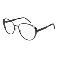 Saint Laurent Saint Laurent Eyeglasses Round Full Rim, Black Frame and Clear Demo Lenses Lens SLM93003