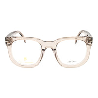 David Beckham Eyeglasses Square Full Rim, Transparent Beige Frame and Clear Demo Lenses Lens DB71230SD900