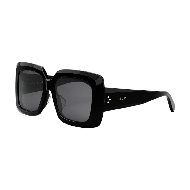 Celine Sunglasses Square Full Rim, Shiny Blue Frame and Grey Gradient Lens CL40263F93B