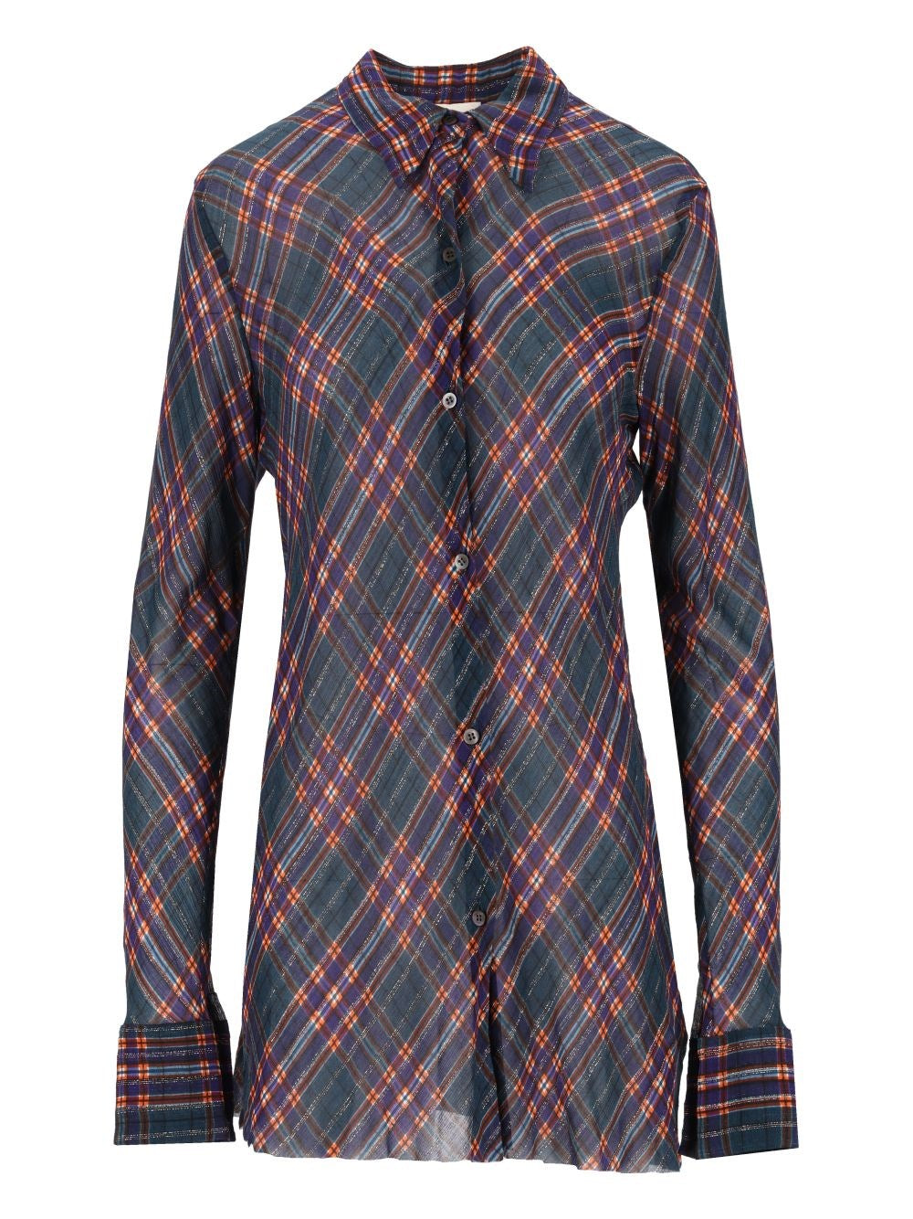 Dries Van Noten Women Form-Fitting Lurex Shirt